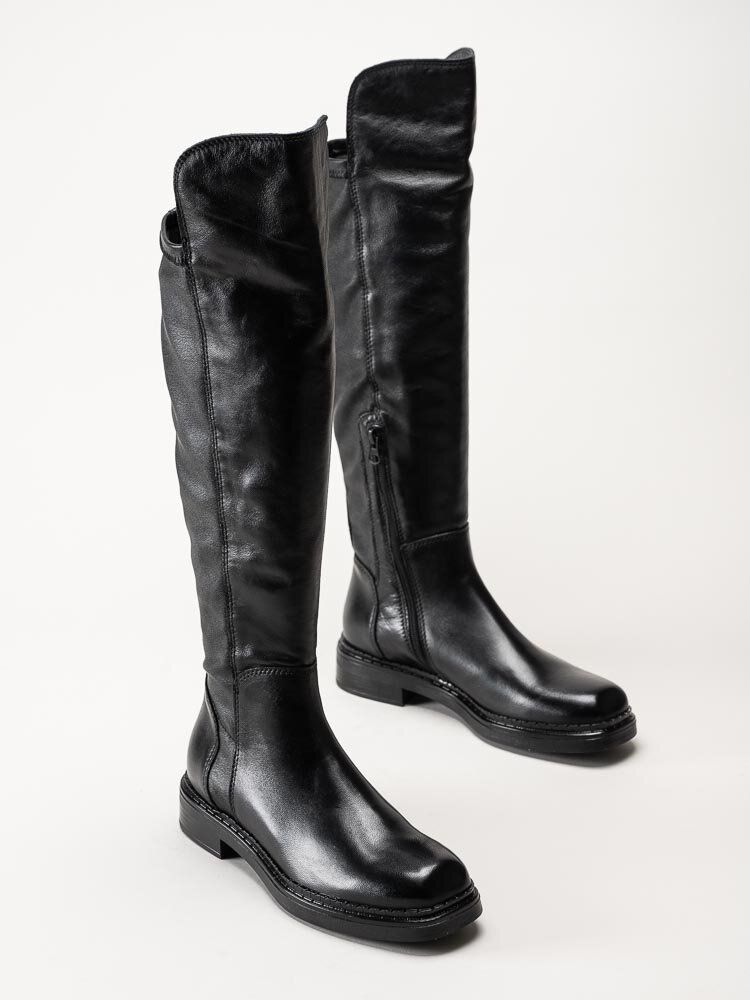 Mjus - Dekster - Svarta höga stövlar i skinn