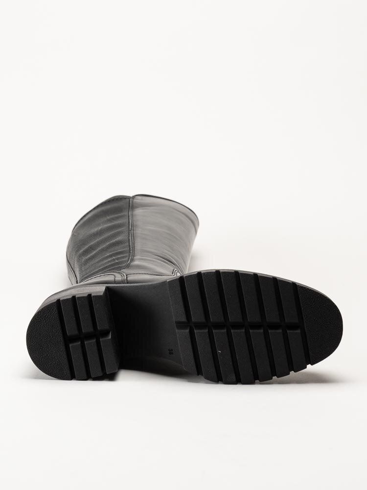 Tamaris - Svarta fodrade stövlar i skinn