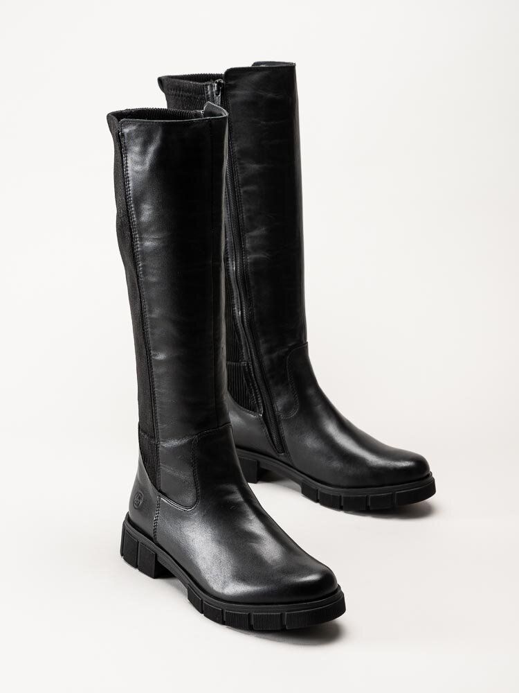 Remonte - Svarta fodrade stövlar i skinn