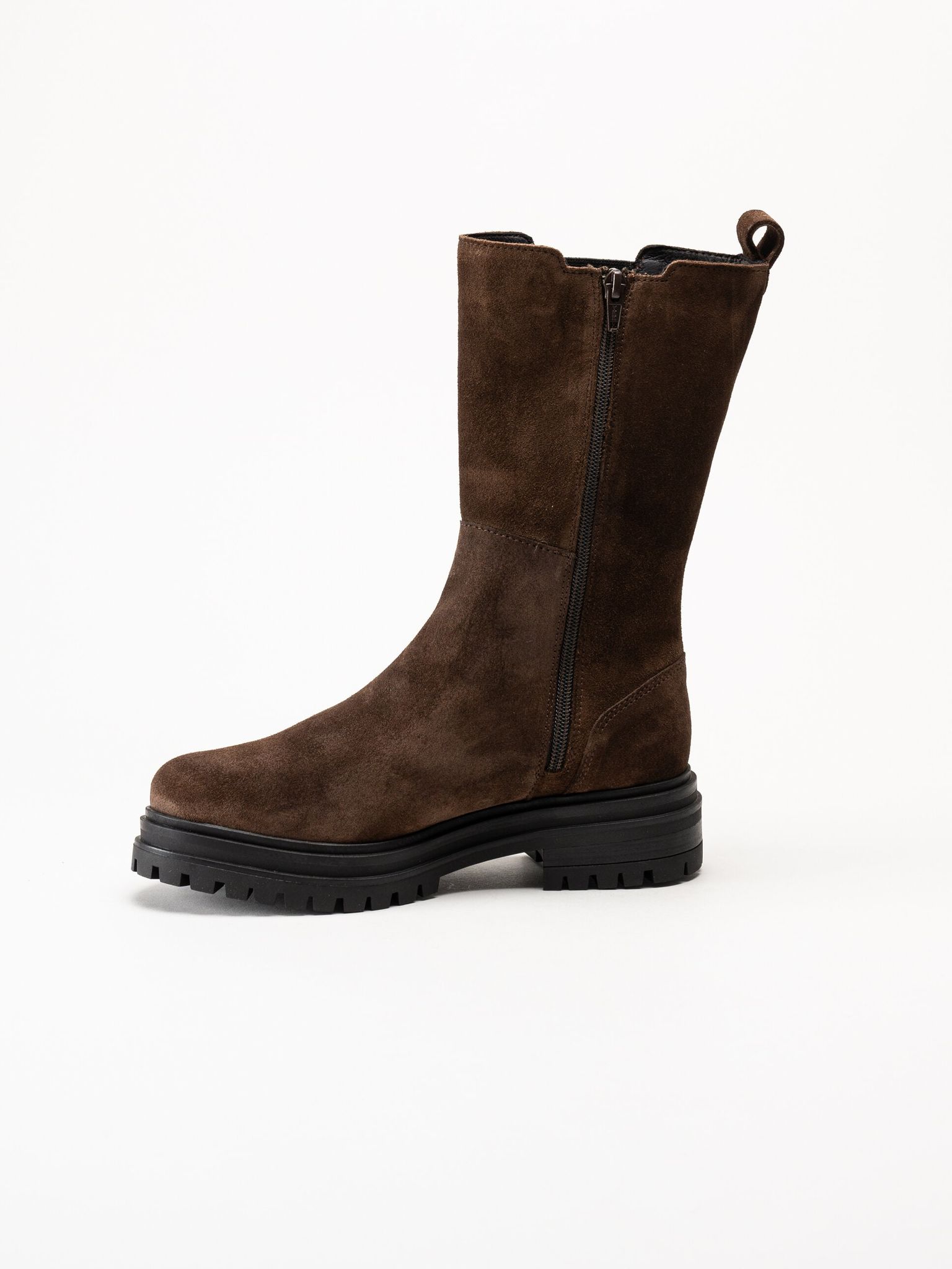 Rosa Negra - Bruna höga resårboots i mocka