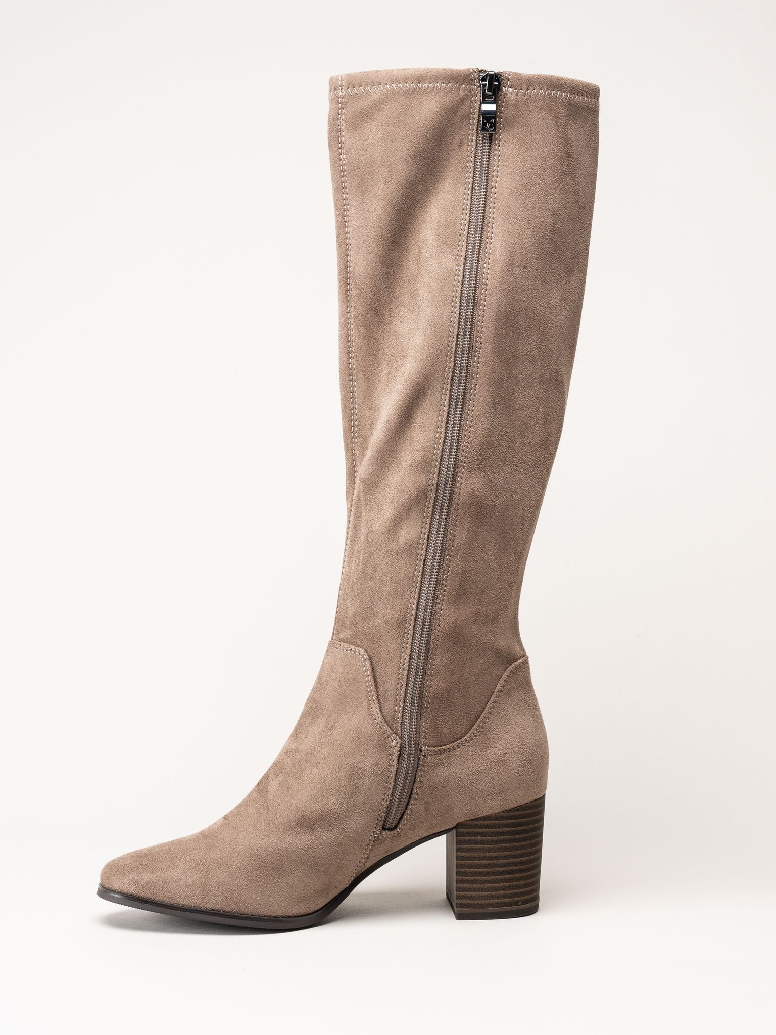 Caprice - Beige stövlar med klack