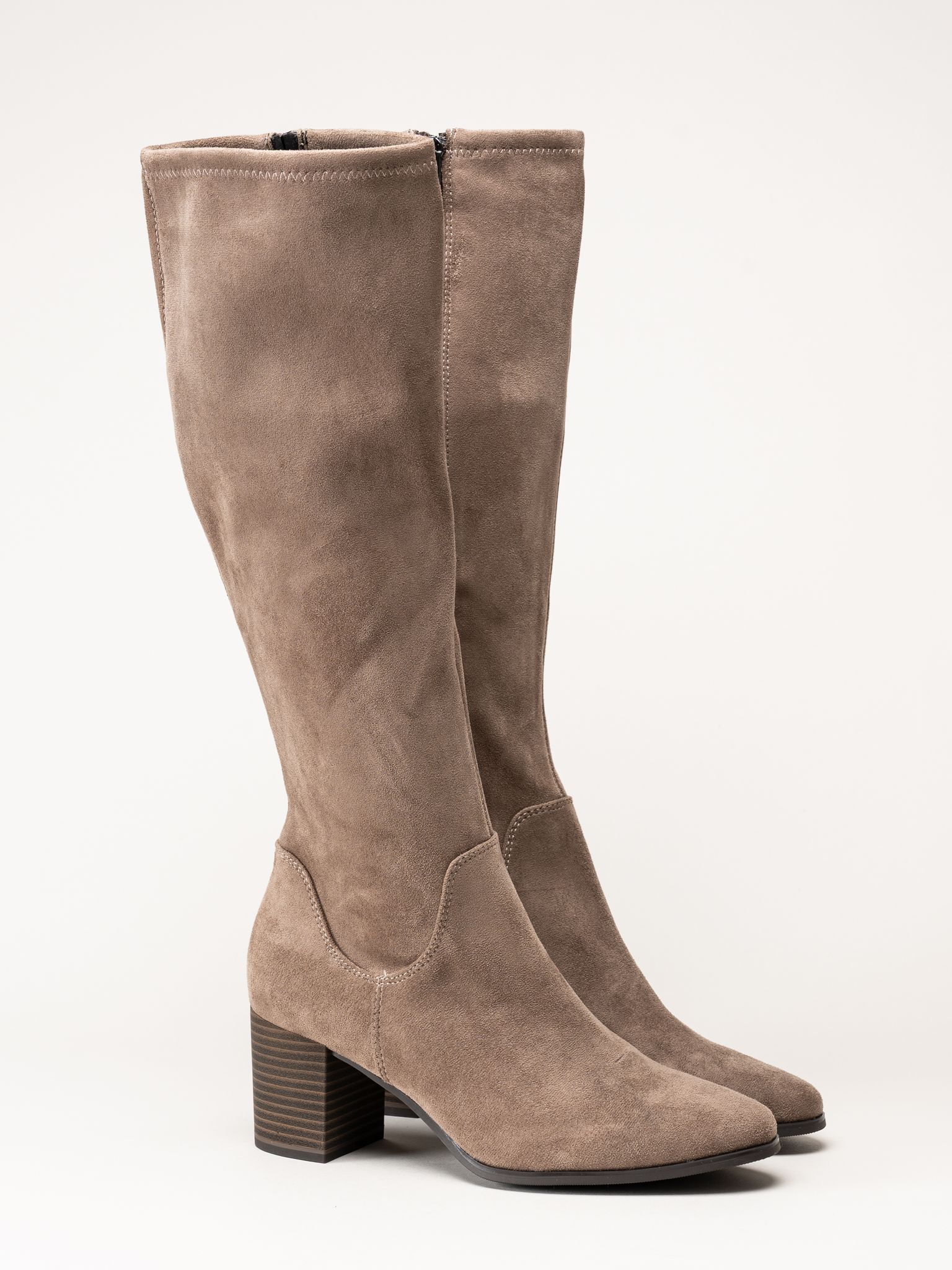 Caprice - Beige stövlar med klack