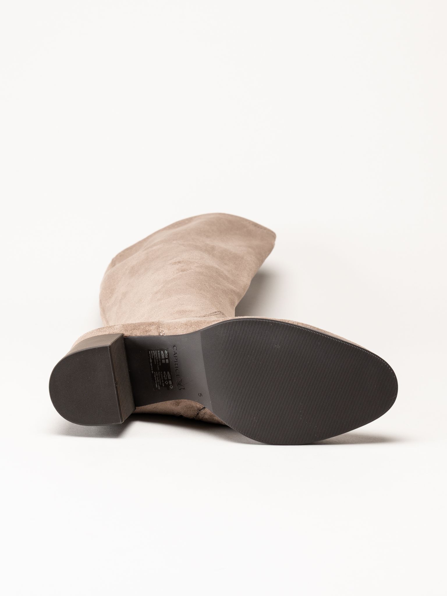 Caprice - Beige stövlar med klack