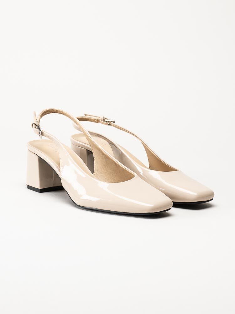 Duffy - Beige slingbacks i lack
