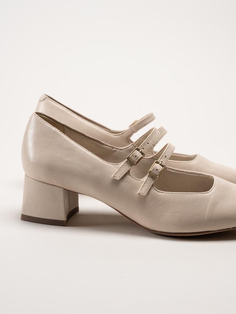 Tamaris - Beige pumps i skinn