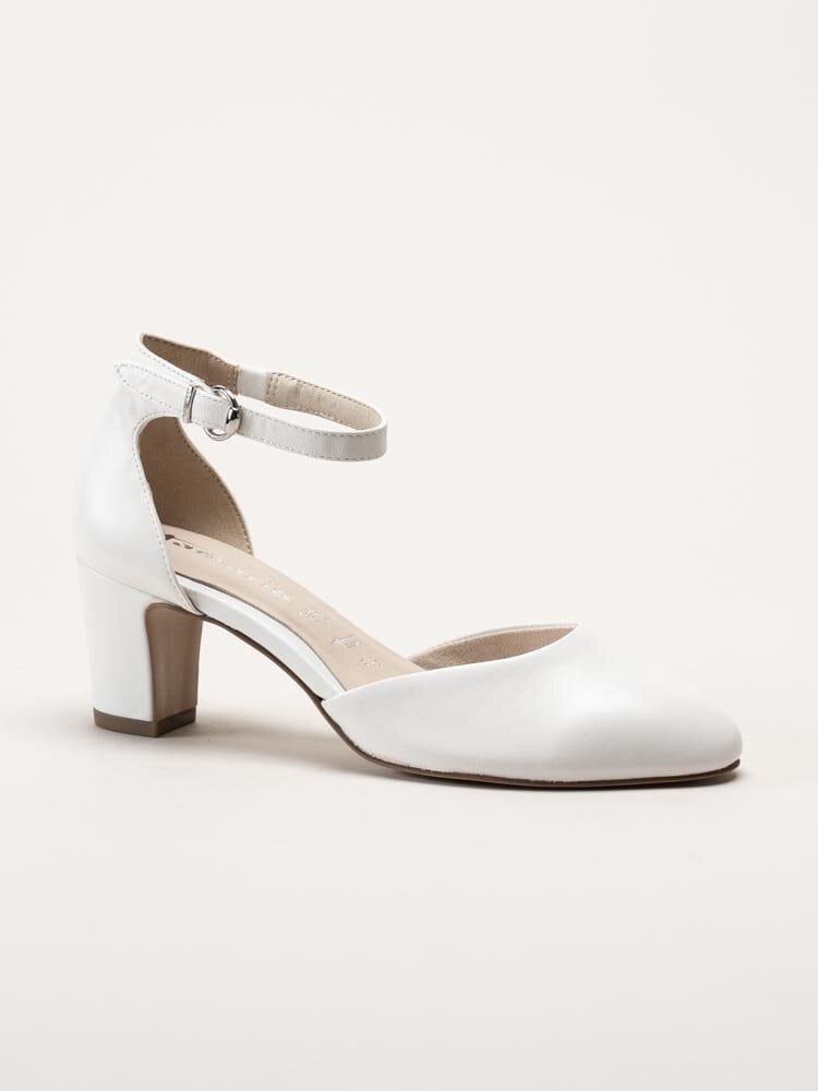 Tamaris - Vita pumps i skinn