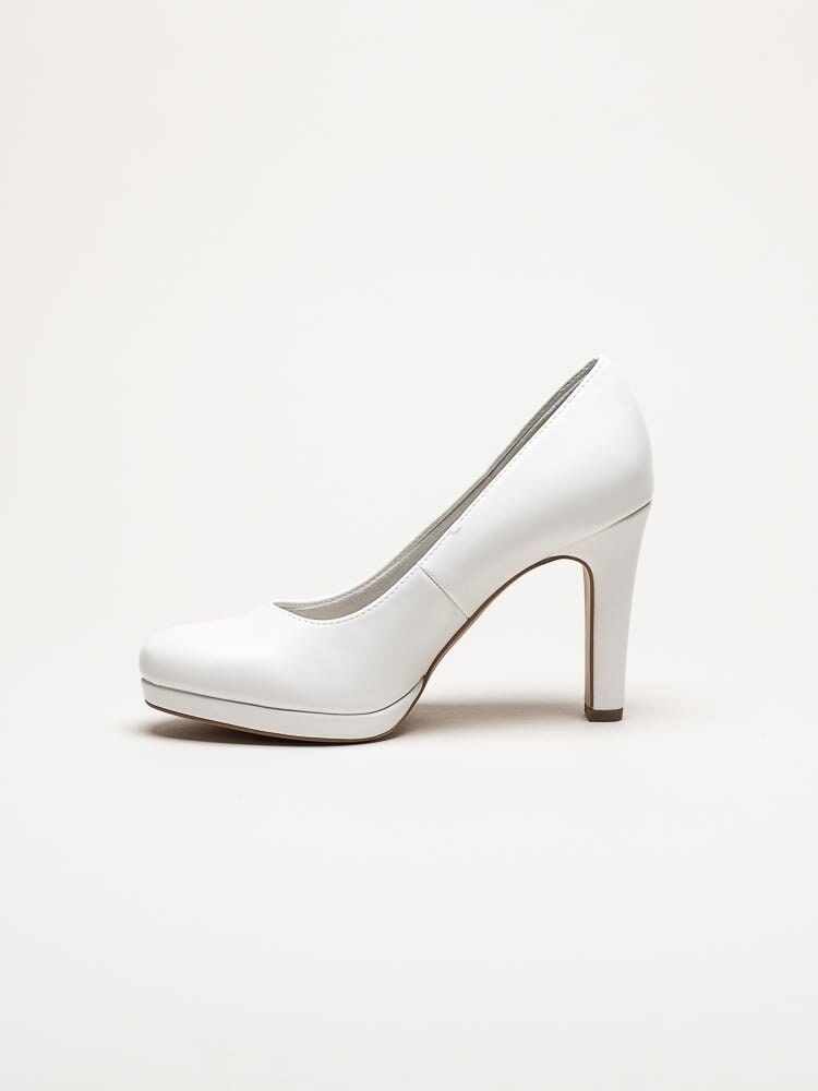 Tamaris - Vita pumps i skinnimitation