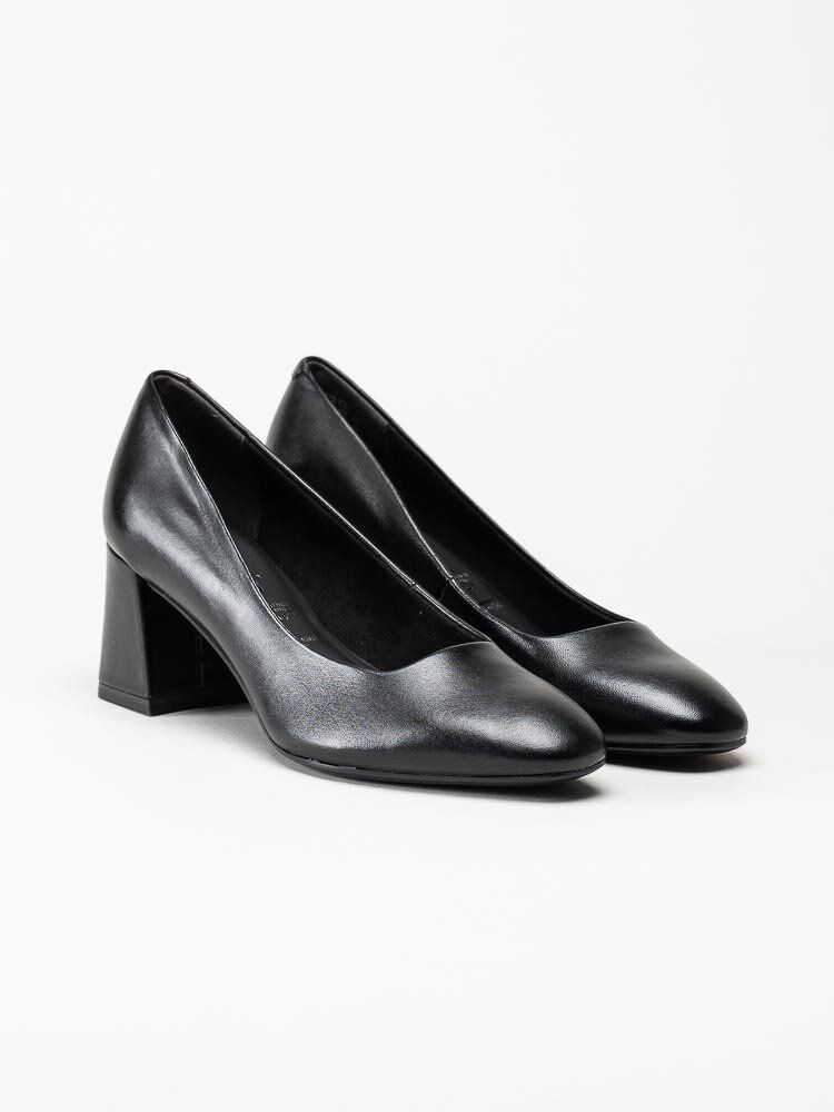 Tamaris - Svarta pumps i skinn