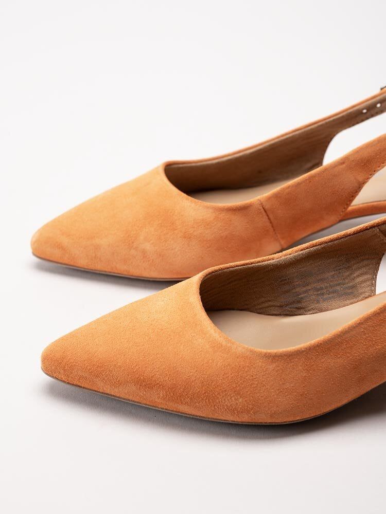 Tamaris - Orange slingback pumps i mocka
