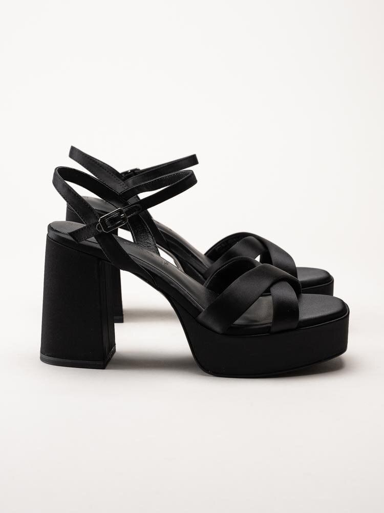 Tamaris - Svarta platåsandaletter