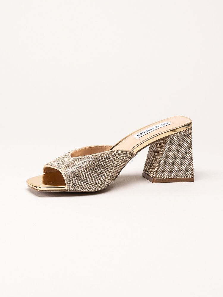 Steve Madden - Glowing-R - Guldfärgade mules med strass