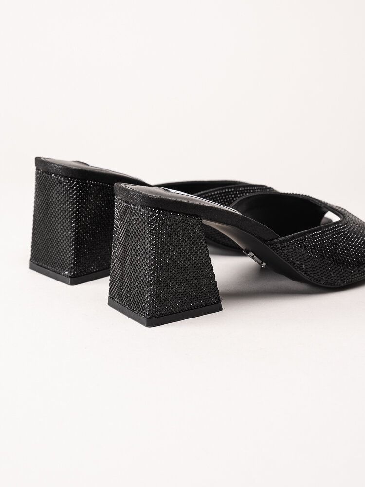Steve Madden - Glowing-R - Svarta mules med strass