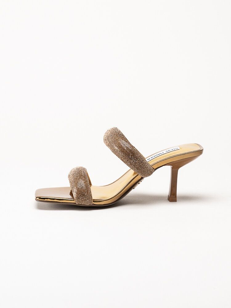 Steve Madden - Top Notch - Guldfärgade mules med glitter