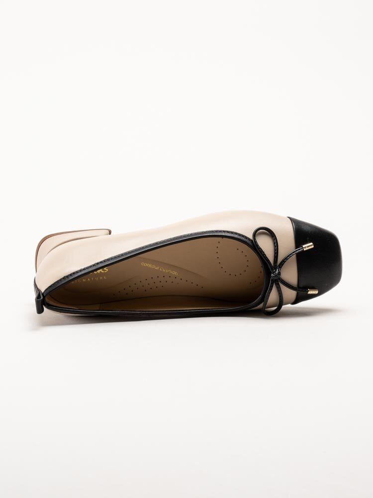 Clarks - Ubree15 Poppy D - Beige ballerina pumps i skinn