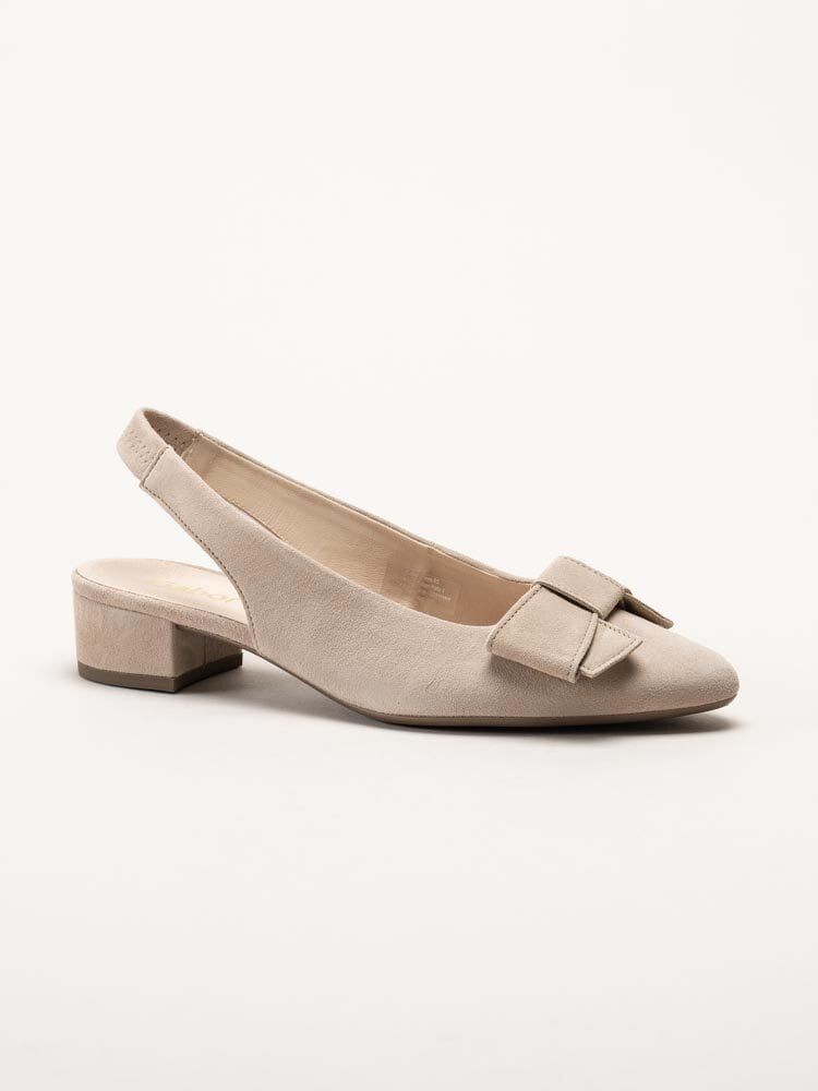 Gabor - Beige slingback pumps i mocka