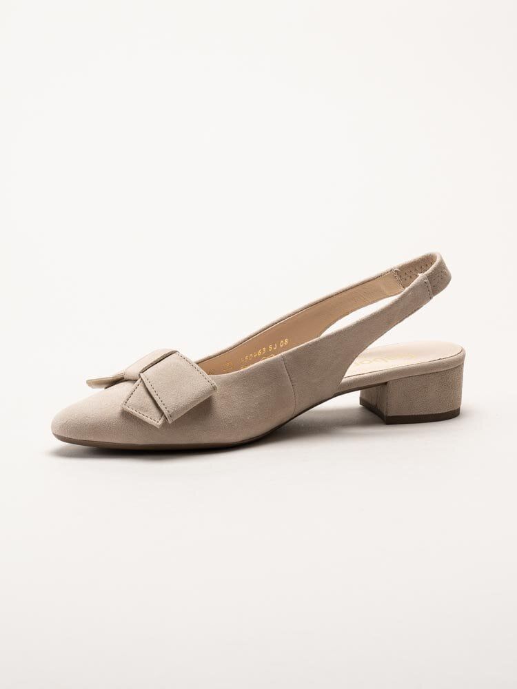 Gabor - Beige slingback pumps i mocka