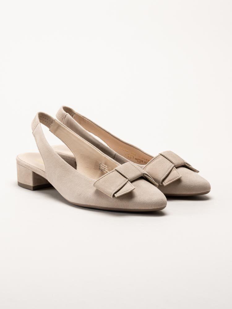 Gabor - Beige slingback pumps i mocka