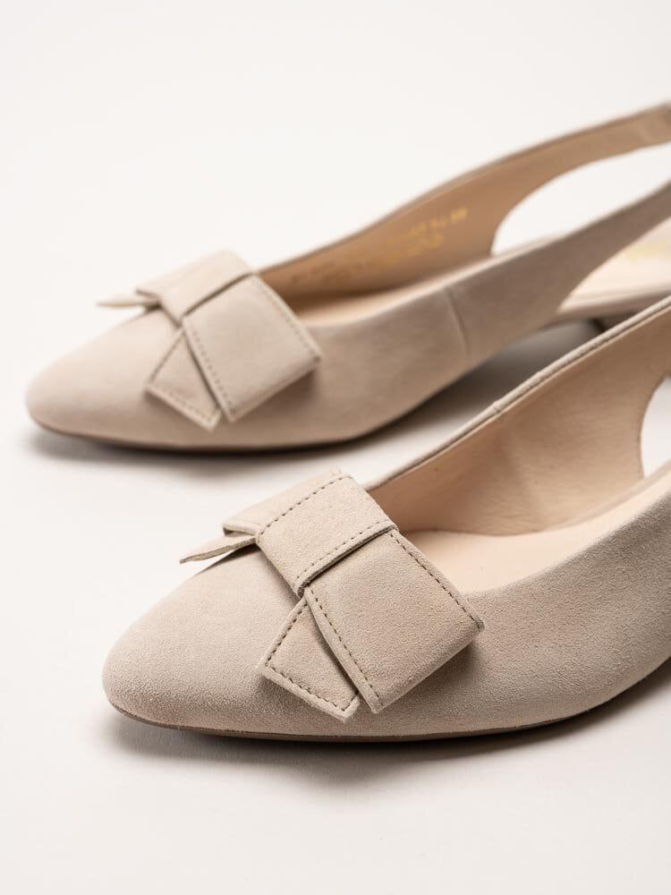 Gabor - Beige slingback pumps i mocka