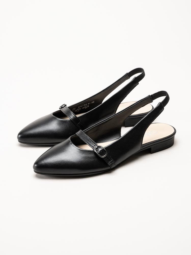 Gabor - Svarta slingback pumps i skinn