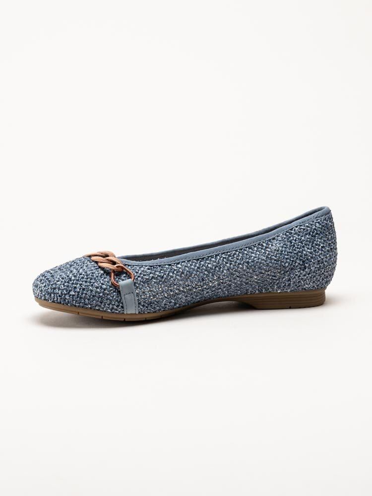 Jana - Blå ballerina i textil