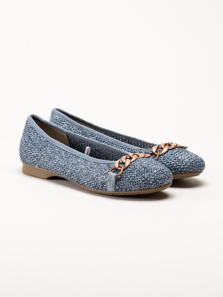 Jana - Blå ballerina i textil