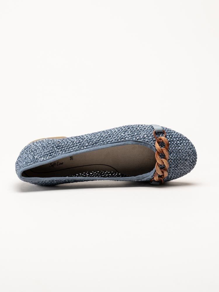 Jana - Blå ballerina i textil