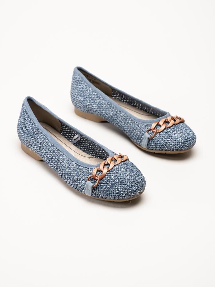 Jana - Blå ballerina i textil
