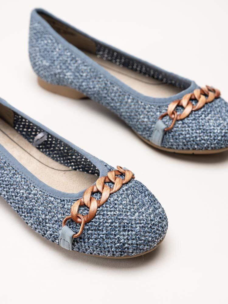 Jana - Blå ballerina i textil