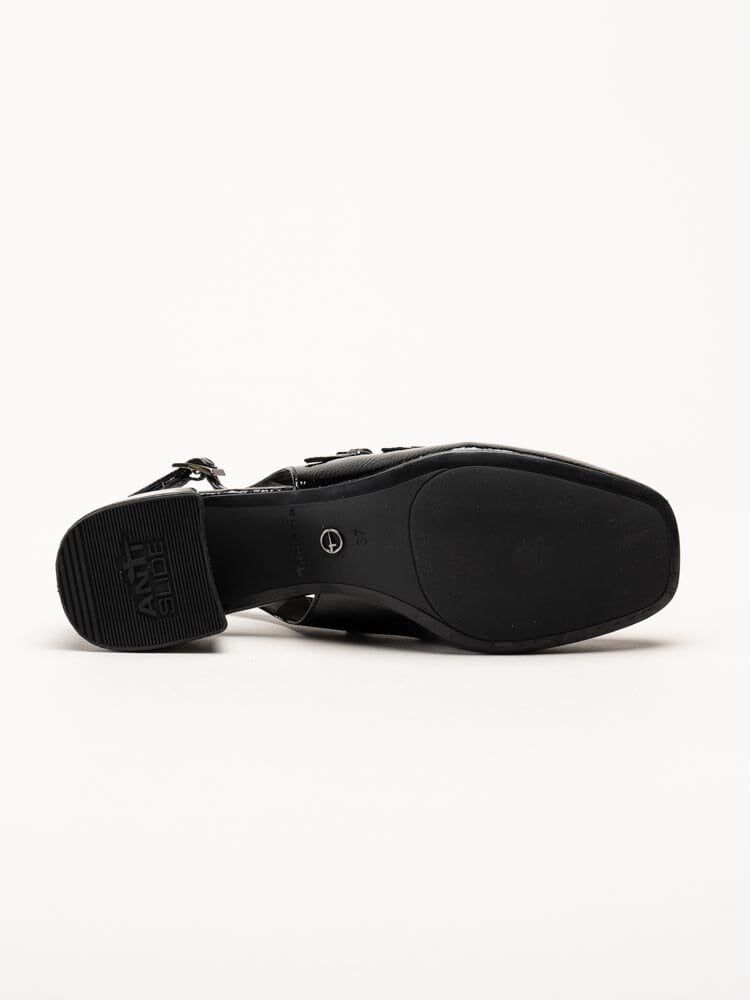 Tamaris - Svarta slingback pumps i lack