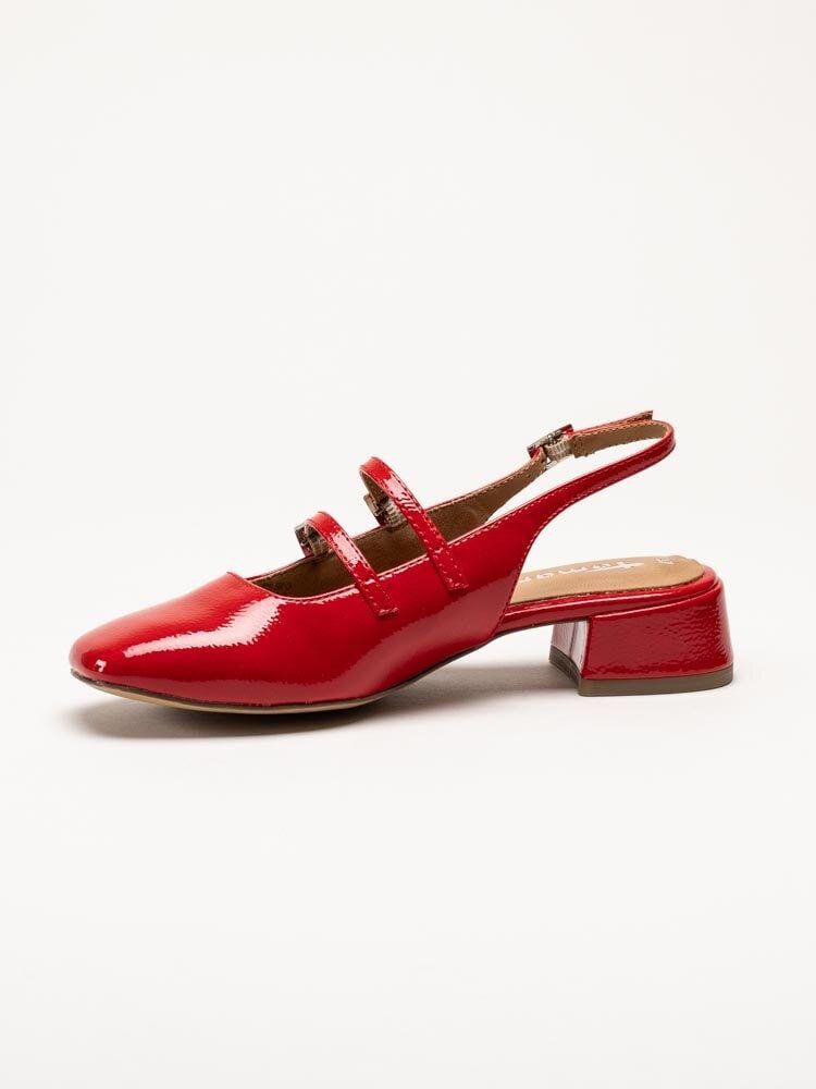 Tamaris - Röda slingback pumps i lack