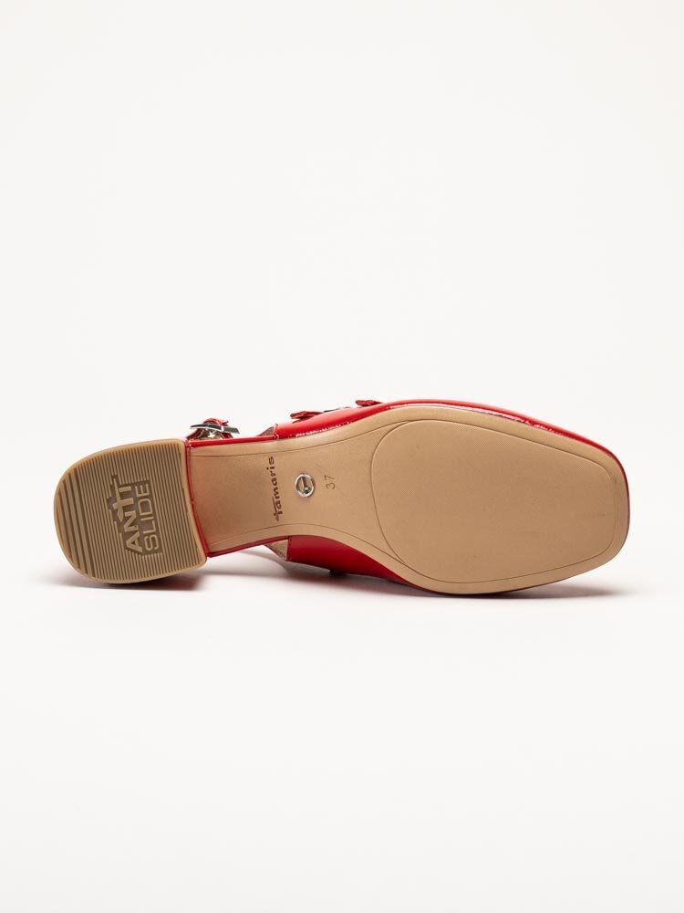 Tamaris - Röda slingback pumps i lack