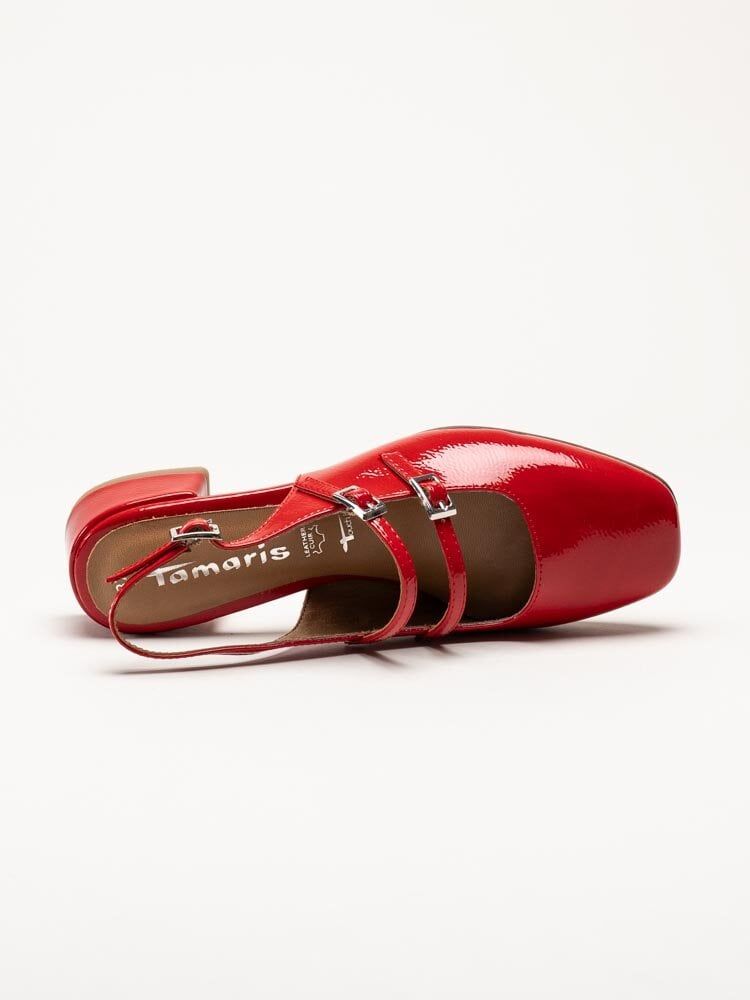 Tamaris - Röda slingback pumps i lack