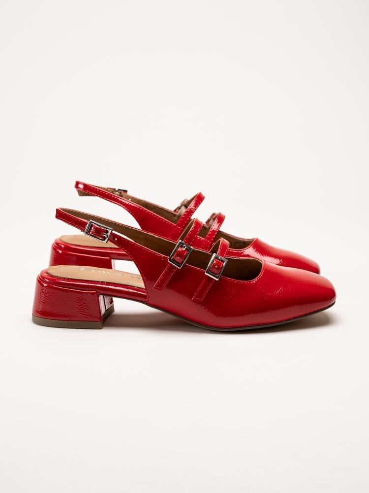 Tamaris - Röda slingback pumps i lack