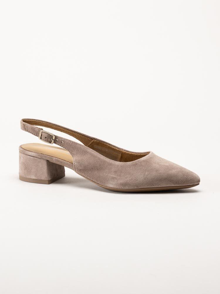 Tamaris - Beige slingback pumps i mocka