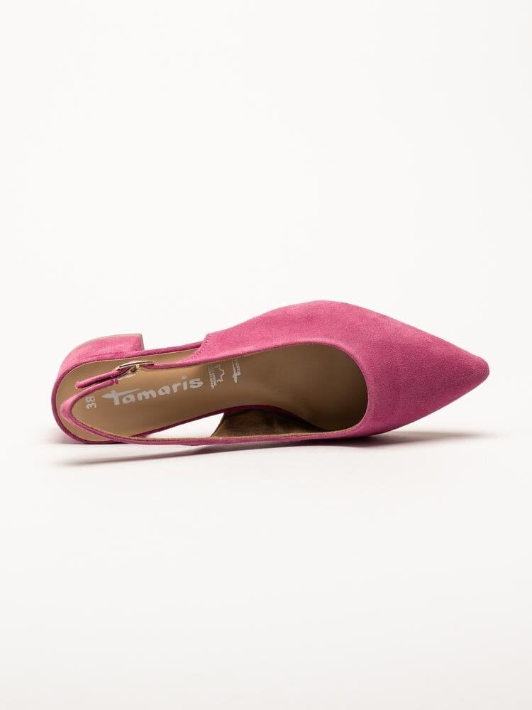 Tamaris - Rosa slingback pumps i mocka
