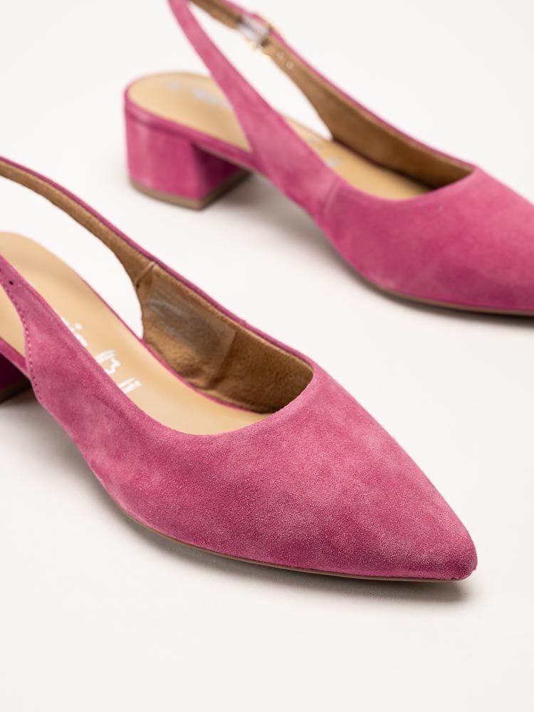 Tamaris - Rosa slingback pumps i mocka