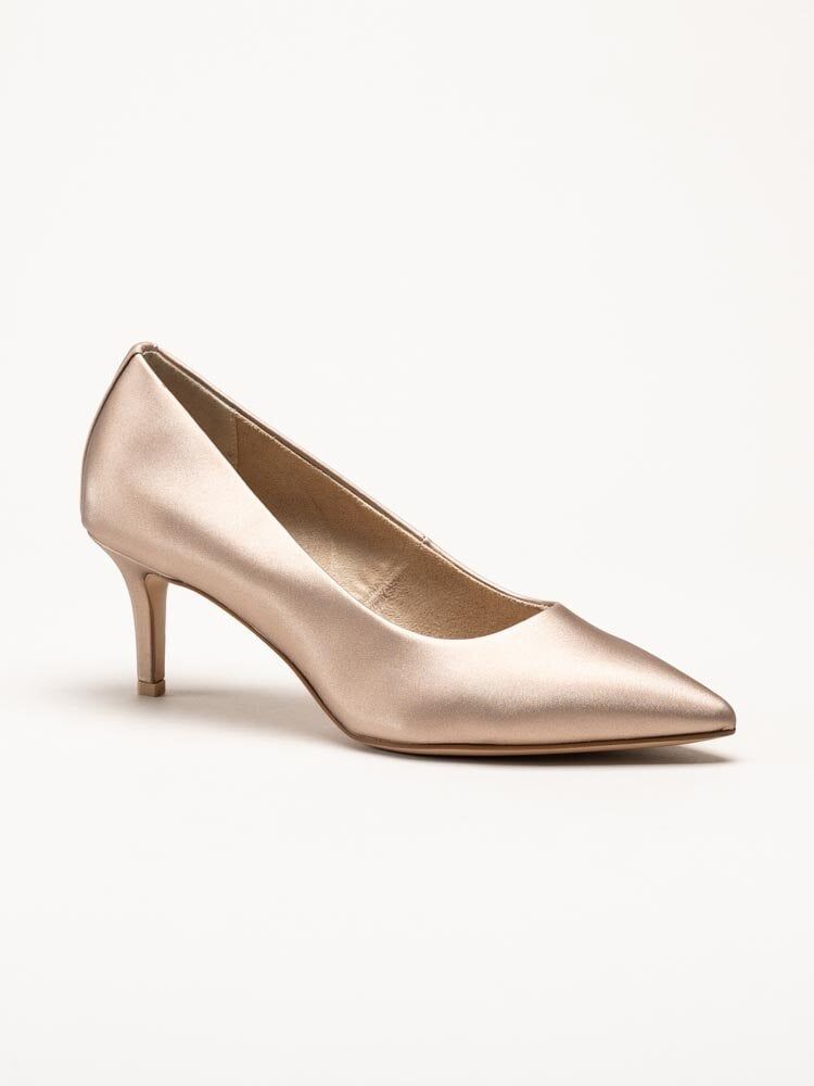 S.Oliver - Ljusrosa pumps med guldskimmer
