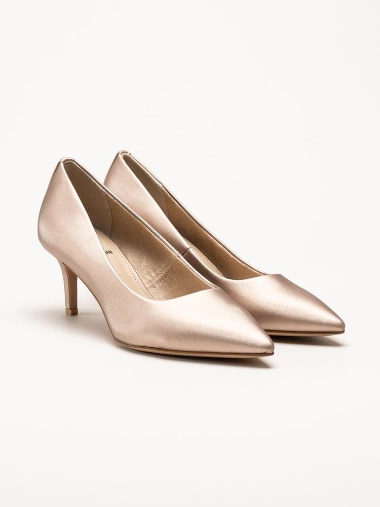 S.Oliver - Ljusrosa pumps med guldskimmer