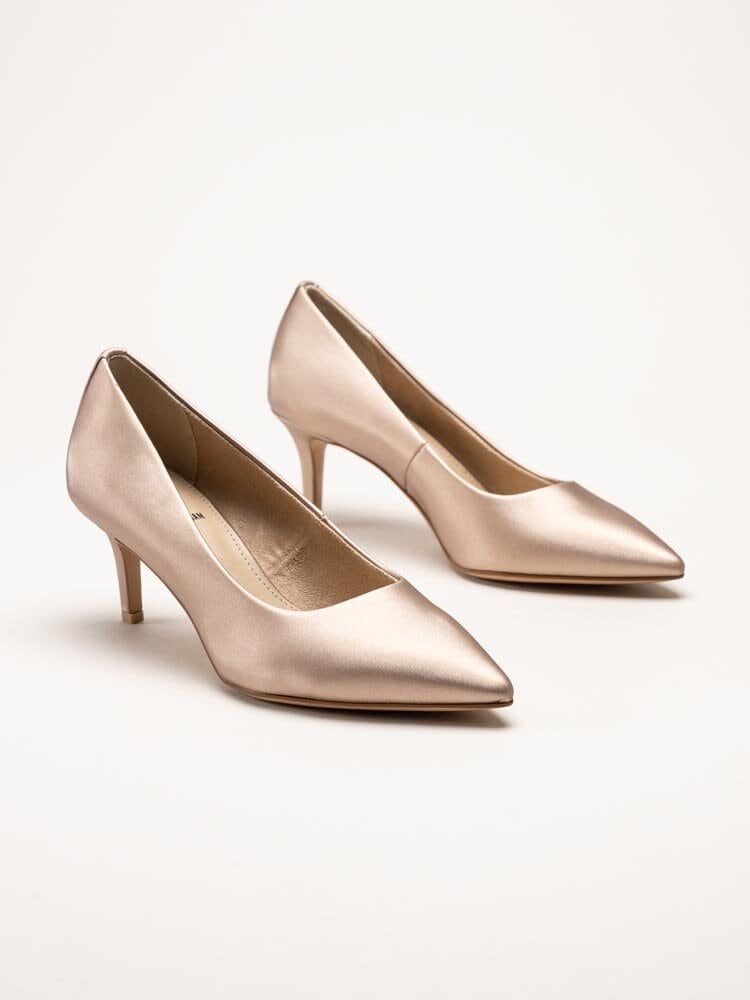 S.Oliver - Ljusrosa pumps med guldskimmer