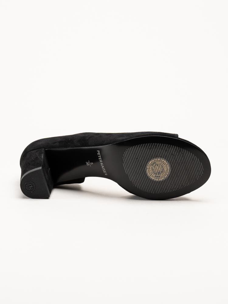 Peter Kaiser - Svarta peep toe pumps i mocka
