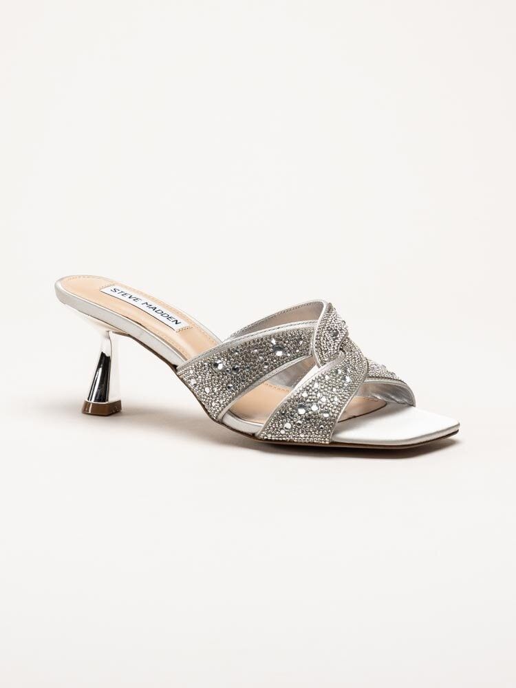 Steve Madden - Silverfärgade slip in sandaletter