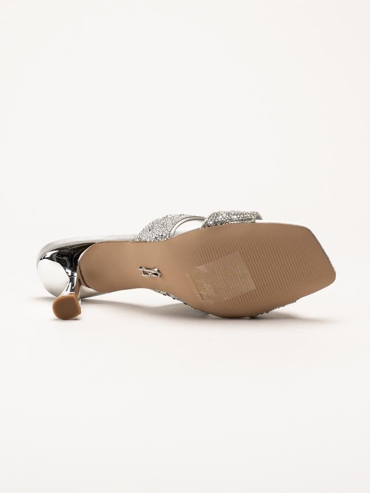 Steve Madden - Silverfärgade slip in sandaletter