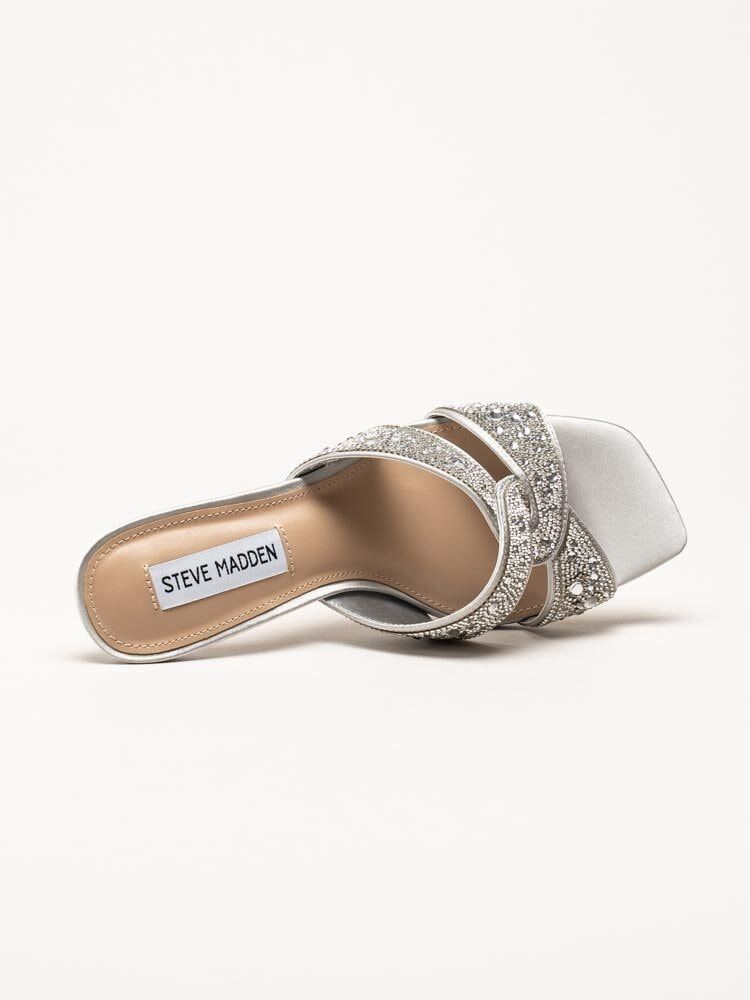 Steve Madden - Silverfärgade slip in sandaletter