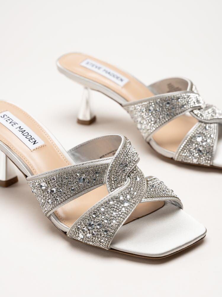 Steve Madden - Silverfärgade slip in sandaletter