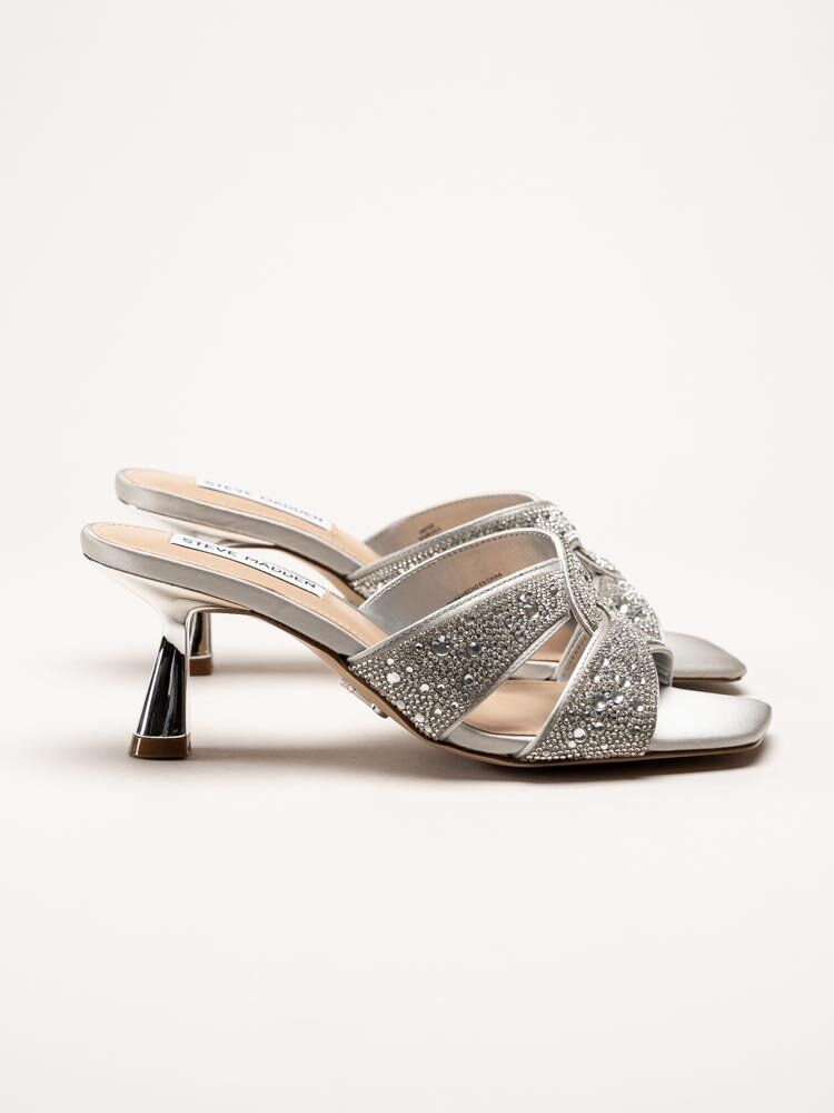 Steve Madden - Silverfärgade slip in sandaletter