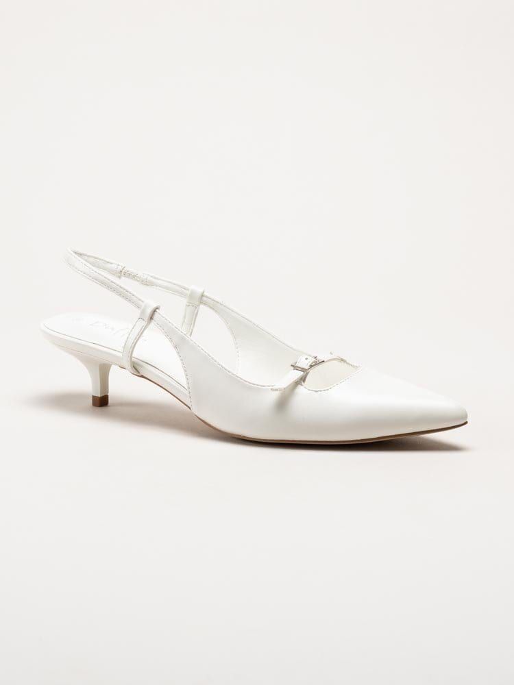 Duffy - Pomezia - Vita slingback pumps med taxklack