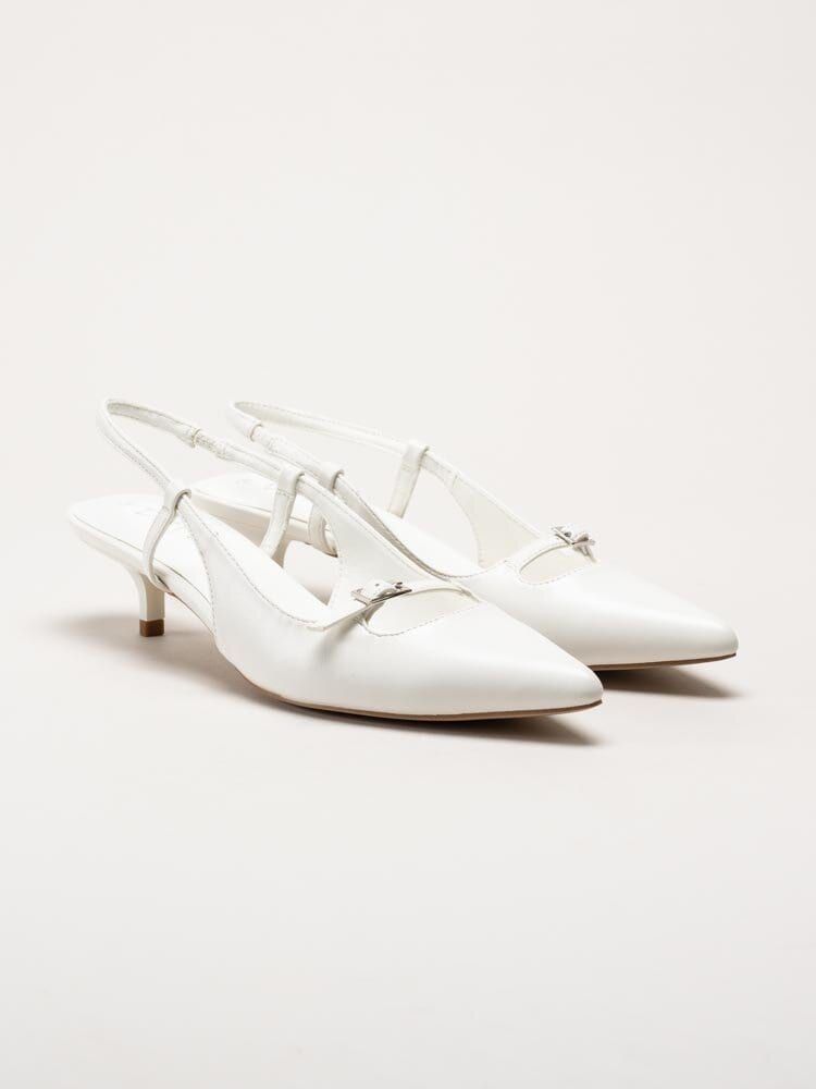Duffy - Pomezia - Vita slingback pumps med taxklack