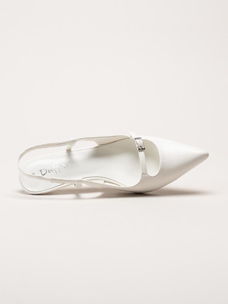 Duffy - Pomezia - Vita slingback pumps med taxklack