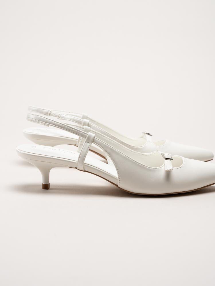 Duffy - Pomezia - Vita slingback pumps med taxklack