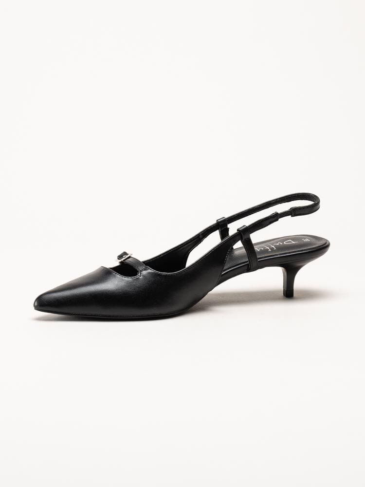 Duffy - Pomezia - Svarta slingback pumps med taxklack